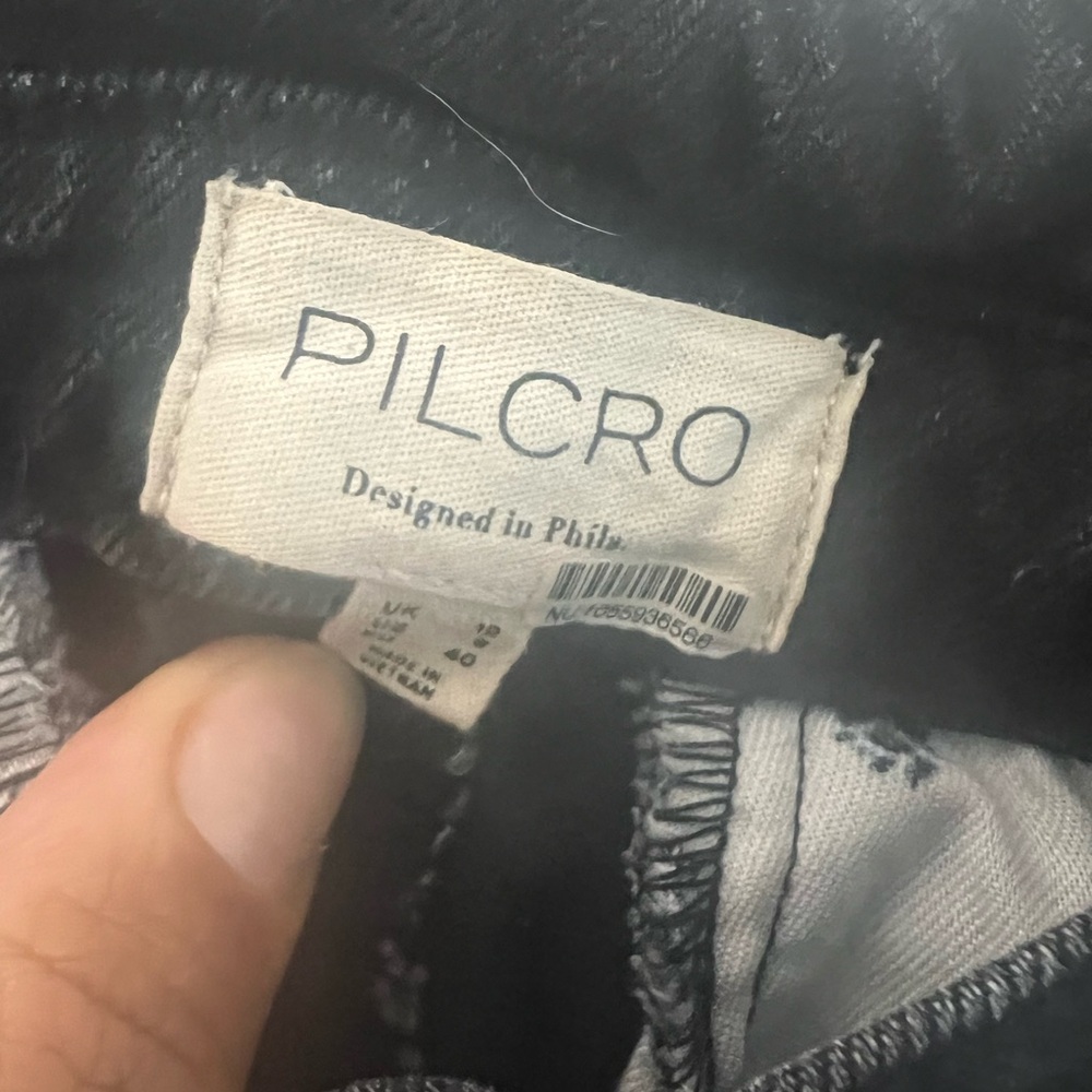 Pilcro black denim midi skirt Anthropologie - Picture 4 of 4